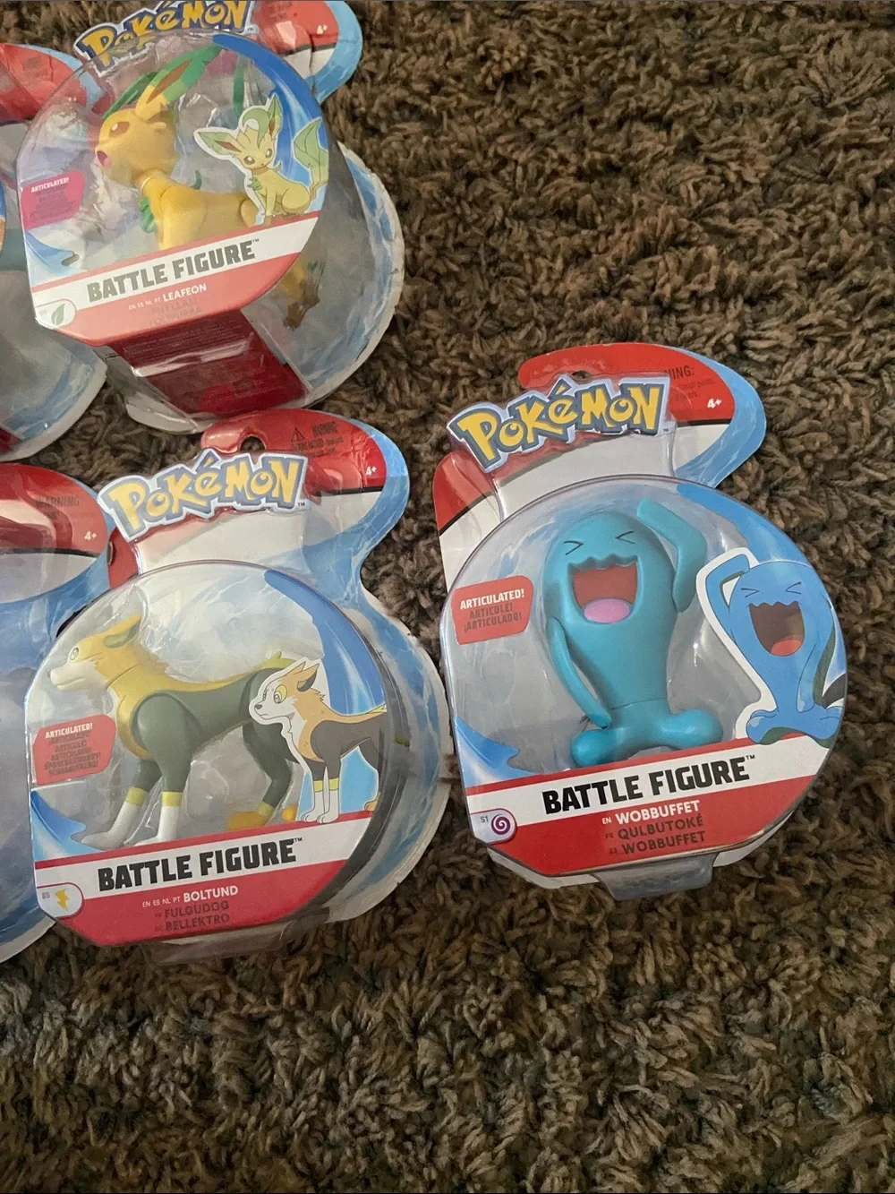Battle Figure Pack - Assorted Characters (Blue, Yellow, Green, White) Pokemon